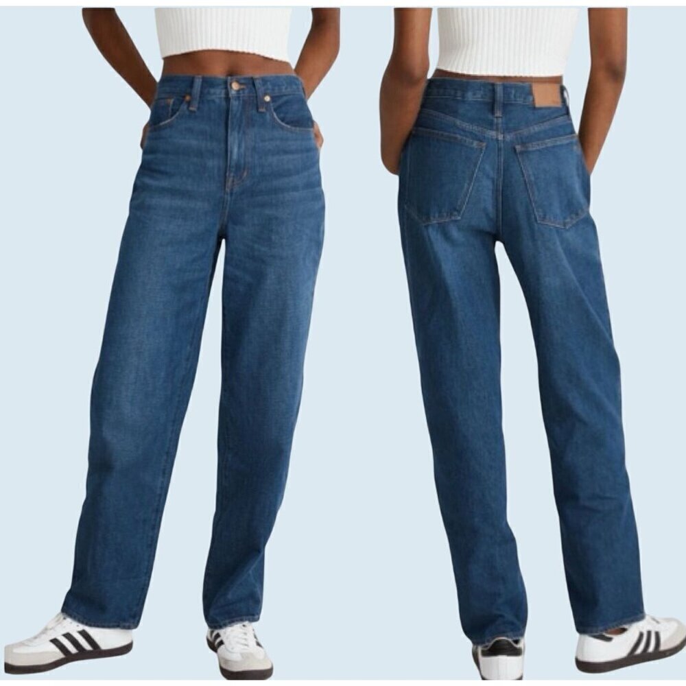 MADEWELL Baggy Straight Slouchy High Waisted Jeans Size 24 EUC